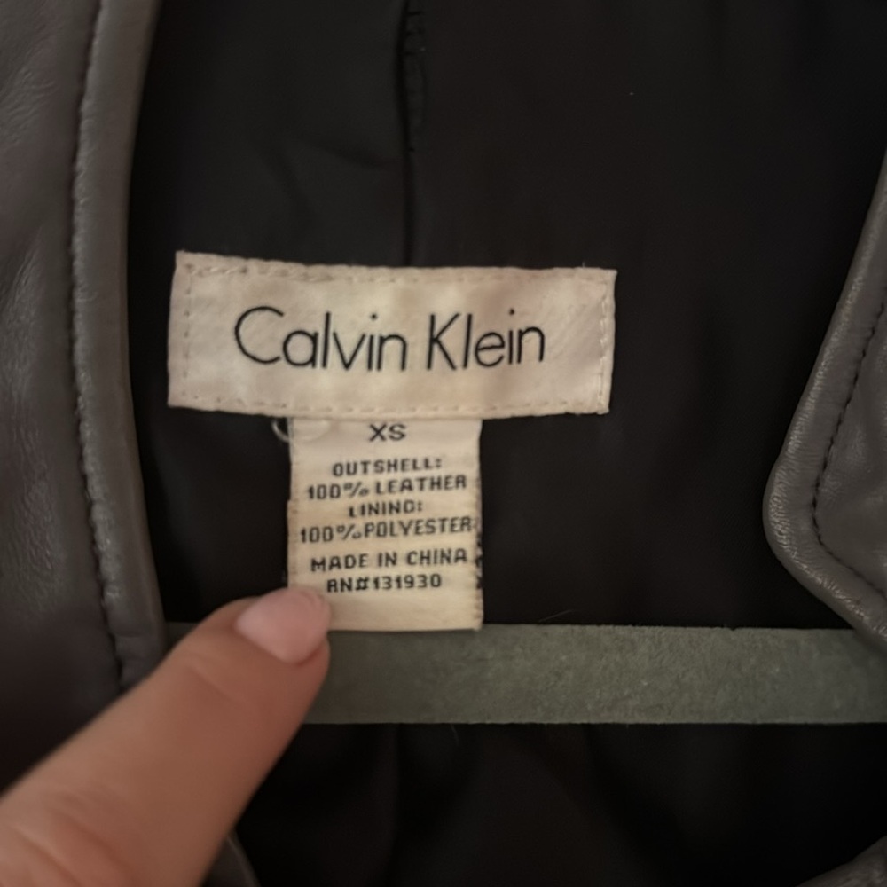 Calvin Klein leather Jacket - Picture 3 of 4